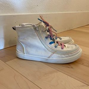 Billy Adaptive zip close high top canvas sneakers, 3